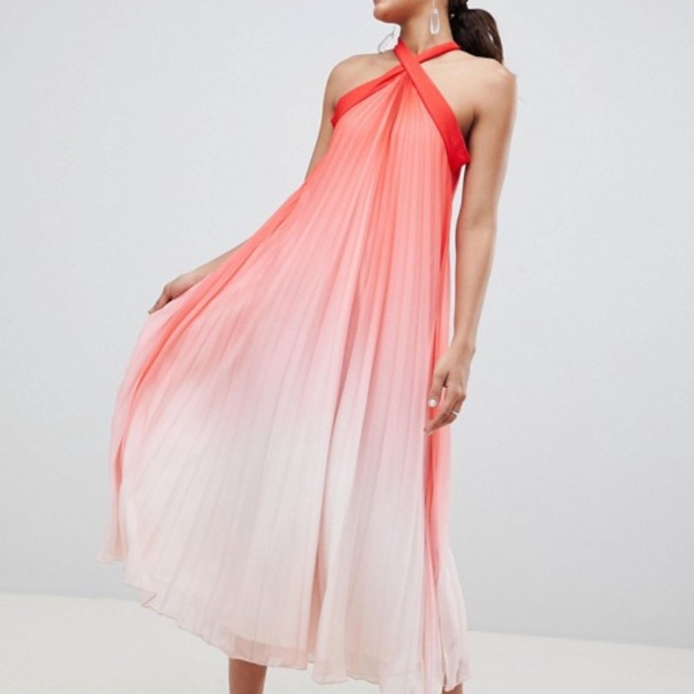 Gorgeous pleated and ombré maxi dress
